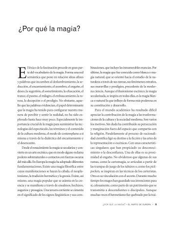 ¿Por qué la magia? - Revistas Culturales