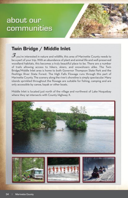 Marinette County Wisconsin 2015 Visitors Guide