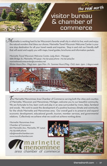 Marinette County Wisconsin 2015 Visitors Guide