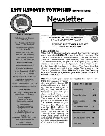 Newsletter - East Hanover Township