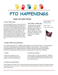 PTO HAPPENINGS - Westmont Hilltop School District