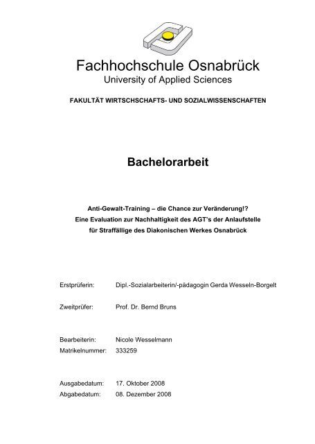Bachelorarbeit im PDF-Format - Lars Geisler Training || Willkommen