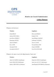 Membres du Conseil d’administration