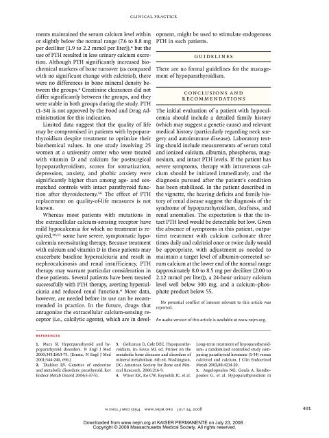 Hypoparathyroidism - Q-Notes for Adult Medicine