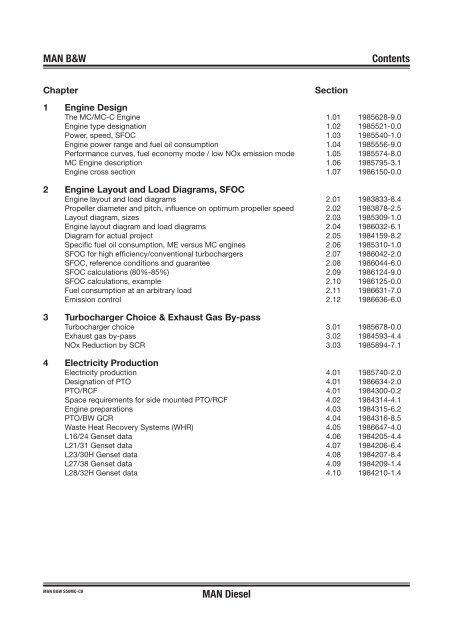 This section is not applicable - MAN Diesel & Turbo