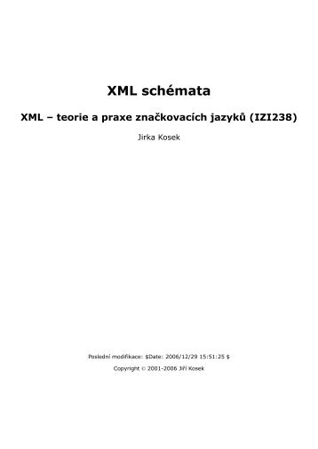 XML schémata - Jiří Kosek