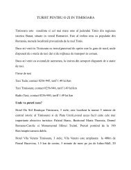 TURIST PENTRU O ZI IN TIMISOARA