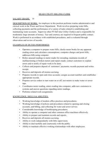 billing supervisor job description