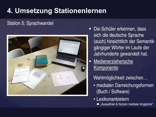 4. Umsetzung Stationenlernen - Lehrstuhl fÃ¼r Allgemeine ...