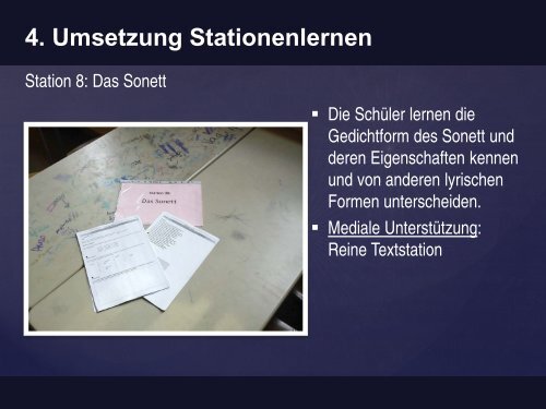 4. Umsetzung Stationenlernen - Lehrstuhl fÃ¼r Allgemeine ...