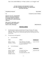 Pre-trial Order - Mississippi Litigation Review & Commentary