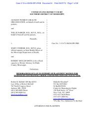 memorandum of authorities - Mississippi Litigation Review ...