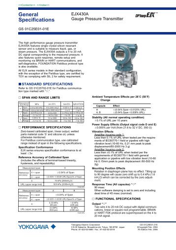 EJX4x0A Body Mounted Static Pressure Transmitter