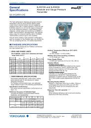 EJX5x0A Direct-Mount Static Pressure Transmitter