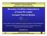 RC Ladder Compact Thermal Models - TechConnect World