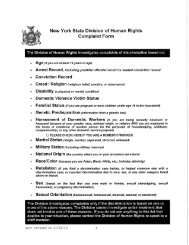 NYS Human Rights Complaint Form - UWUA Local 1-2