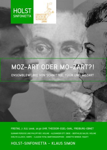 MOZ-ART ODER MO-ZART?! HOLST - Holst-Sinfonietta