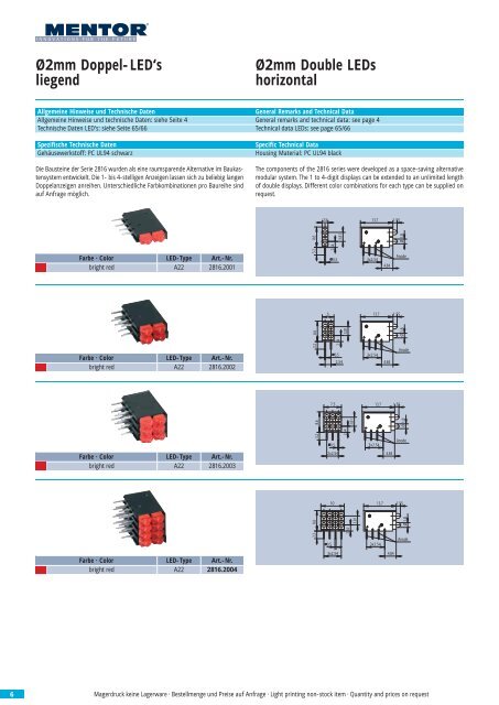 Optoelektronische Bauelemente Opto Electronic Components - CTL ...