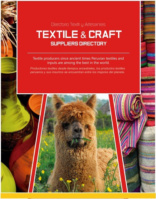 Textile &amp; Craft Section from ExporPerú Peruvian Suppliers Directory 2015