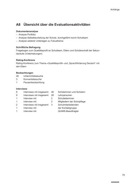 Schulevaluation Kalktarren - SP Schlieren