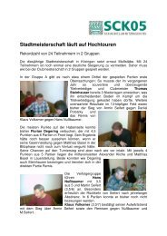 Stadtmeisterschaft lÃ¤uft auf Hochtouren - Schachclub Kitzingen 05