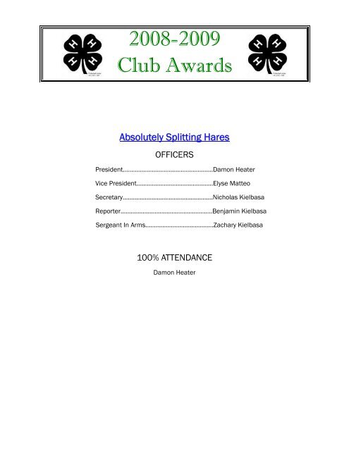 2008-2009 4-H Awards Program - Okeechobee County Extension ...
