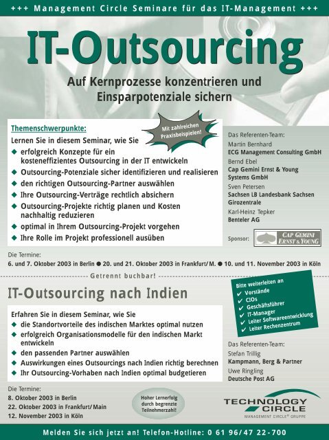 IT-Outsourcing nach Indien - ECG Management Consulting GmbH