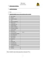 Cafeteria Inspection Checklist - School IPM