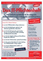 Das IT-Pflichtenheft - ECG Management Consulting GmbH