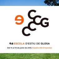 4a ESCOLA d'ESTIU de GLOSA