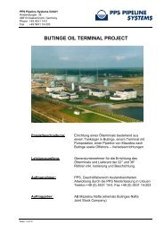 BUTINGE OIL TERMINAL PROJECT - PPS Pipeline Systems GmbH