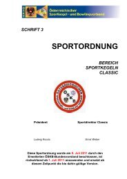 DBU Sportordnung - Deutsche Bowling Union