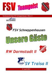 Teamgeist 15 vom 15.04.2012 - FSV Schneppenhausen