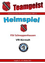 Teamgeist 06 vom 07.10.2012 - FSV Schneppenhausen