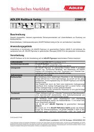 Technisches Merkblatt - ADLER - Lacke