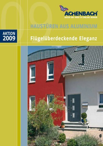 HAUSTÃREN AUS ALUMINIUM FlÃ¼gelÃ¼berdeckende Eleganz