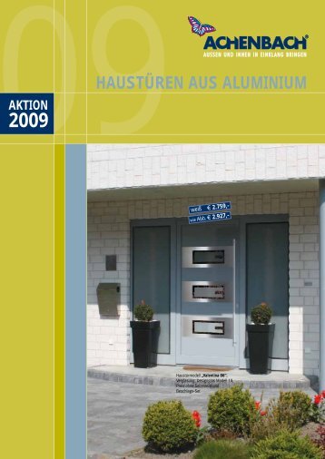 haustÃ¼ren aus aluminium - Achenbach Fenster und TÃ¼ren GmbH