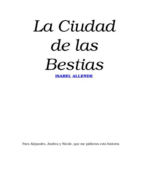 La Ciudad de las Bestias