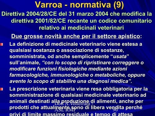 la varroa - (IZS) delle Regioni Lazio e Toscana