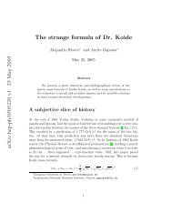 The strange formula of Dr. Koide