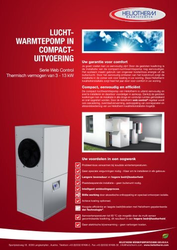 Prospectus luchtwarmtepomp in compact uitvoering - Heliotherm