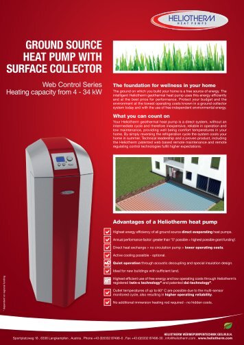 ground source heat pump with surface collector - Heliotherm