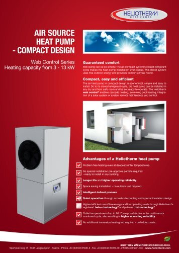 AIR SOURCE HEAT PUMP - COMPACT DESIGN - Heliotherm ...