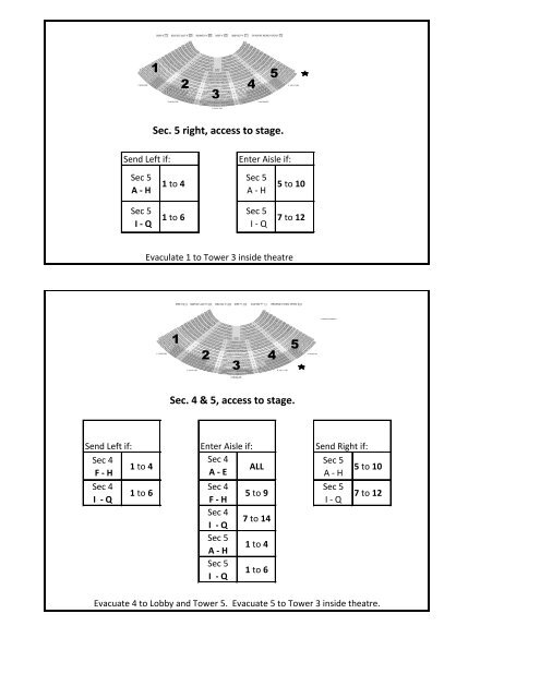Hubbard Stage Seating Diagrams