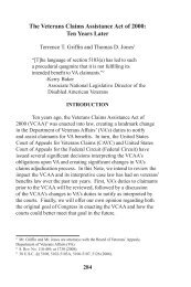The Veterans Claims Assistance Act of 2000 ... - Board of Veterans