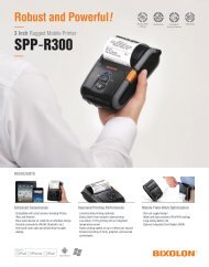 SPP-R300 Sales Brochure. - Bixolon Mini Printers UK