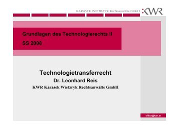 ppt Reis - Technologierecht