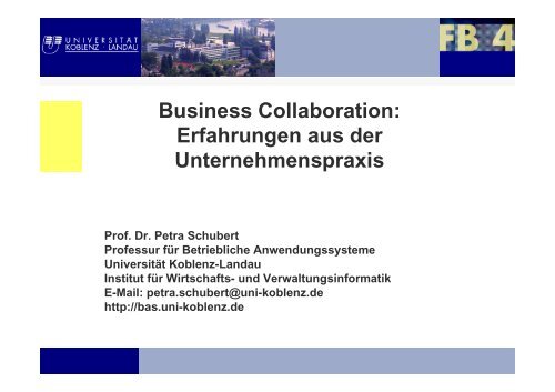 Business Collaboration: Erfahrungen aus der Unternehmenspraxis