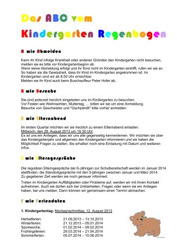 Kindergarten ABC - Schulverband etzlimue