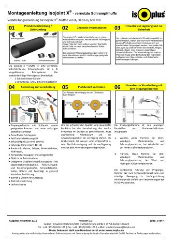 Montageanleitung isojoint X - isoplus FernwÃ¤rmetechnik